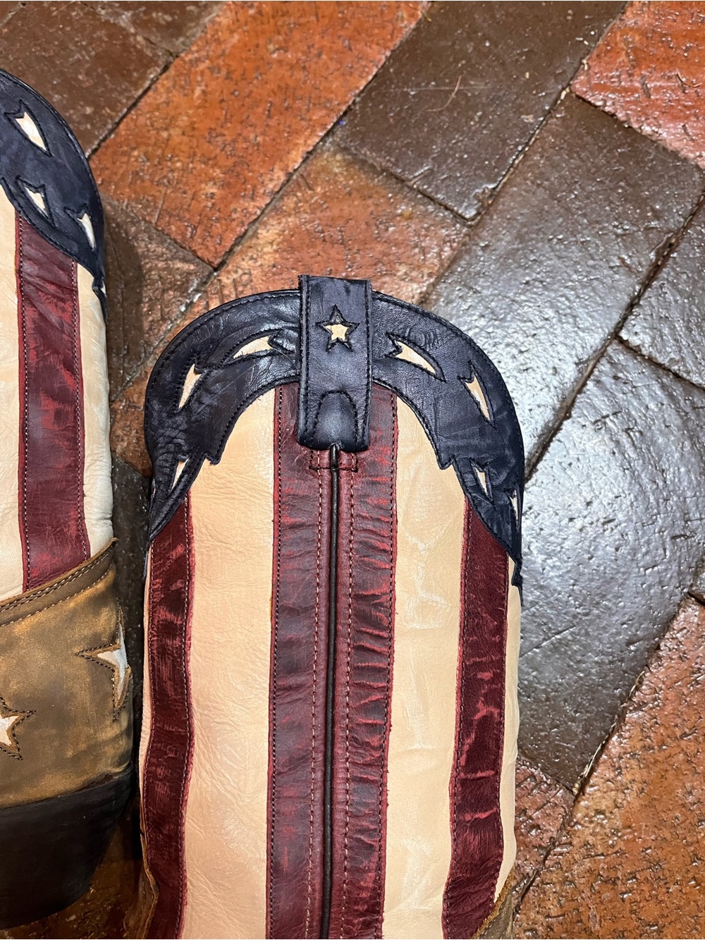 Laredo Women’s leather western boots Stars and Stripes size 10M patriotic - Picture 2 of 12